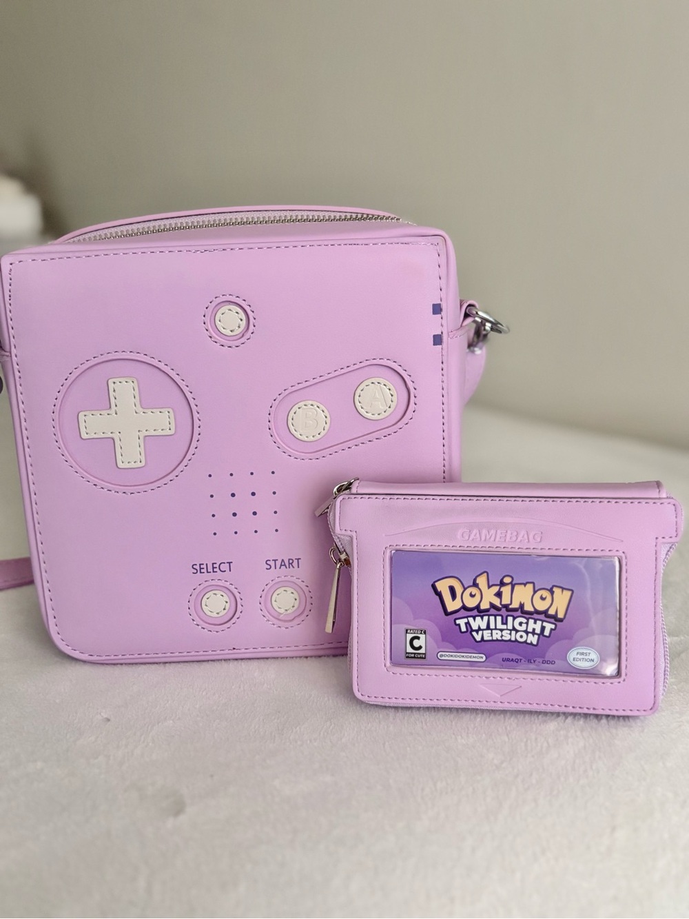 The Gamebag by Dokidokidemon Lavender Gameboy Inspired Bag